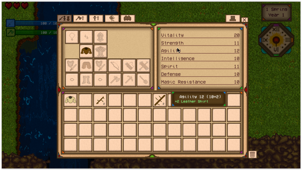 Game de RPG - Interface Inventário